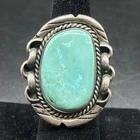 Vintage Native American Navajo Sterling Silver Turquoise Ring Sz 6