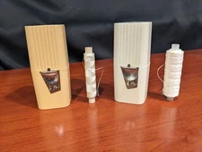 Pair of Vintage Johnson & Johnson Reusable Dental Floss Dispensers