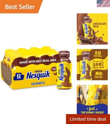 Delicious 12 Pack of 8 oz Chocolate Lowfat Milk - Gluten Free & Nutritious