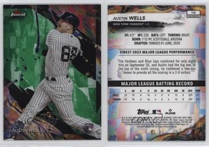 2024 Topps Finest Uncommon Green Refractor /35 Austin Wells #116 Rookie RC