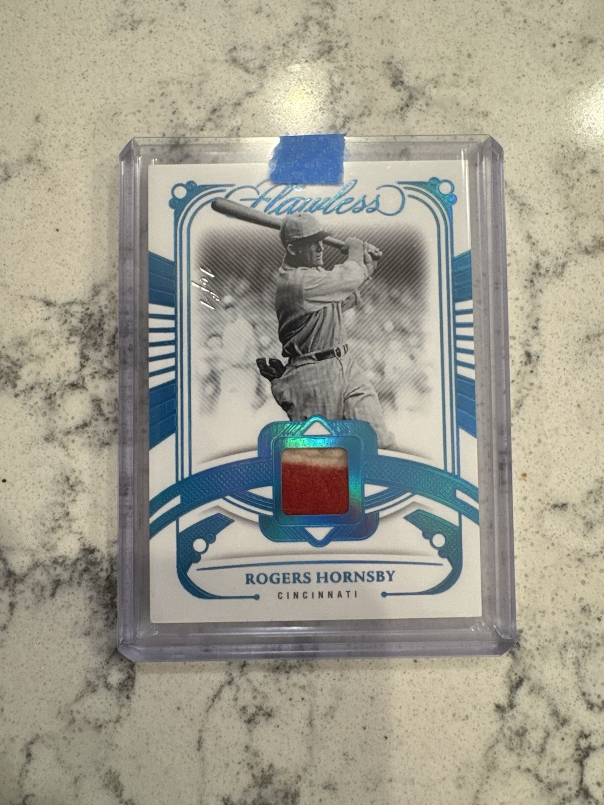 2024 Panini Flawless Material Auto Cuts Rogers Hornsby Patch #1/1 view 1