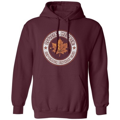 September Birthday Club Official Member Graphic Unisex Hooded Sweatshirt