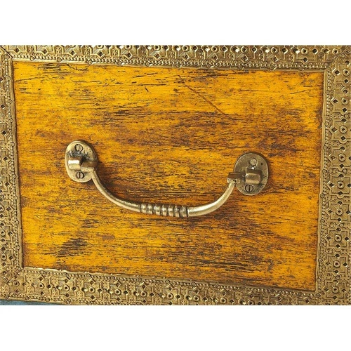 Butler Specialty Company Nador Painted Brass Inlay Wood Storage Trunk Multicolor - Picture 9 of 10