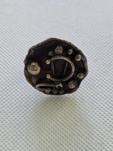 Artisan Brutalist Circular Ring