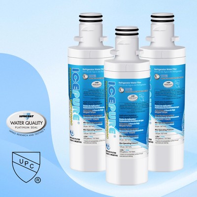 3 PACK Fit For LG LFXS26596S MDJ64844601 LFXS28968S LT1000P Water Filter Icepure
