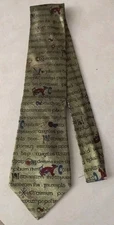 Patrick Francis Men's Necktie Tie Silk Words Symbols Woven Made in Ireland