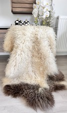 100 Natural Gotland Sheepskin Rug,sheepskin Pelt,Natural Color,white,beige,mink