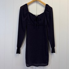 Heart & Moon Y2K Babydoll Shimmery Mini Dress Women Size M Hoco Disco Clubwear