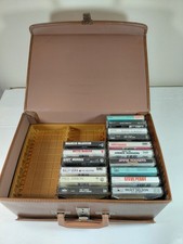 Vintage Cassette Tape Lot 23 Tapes w/ Tupperware Carry Case 80s 90s Pop Rock