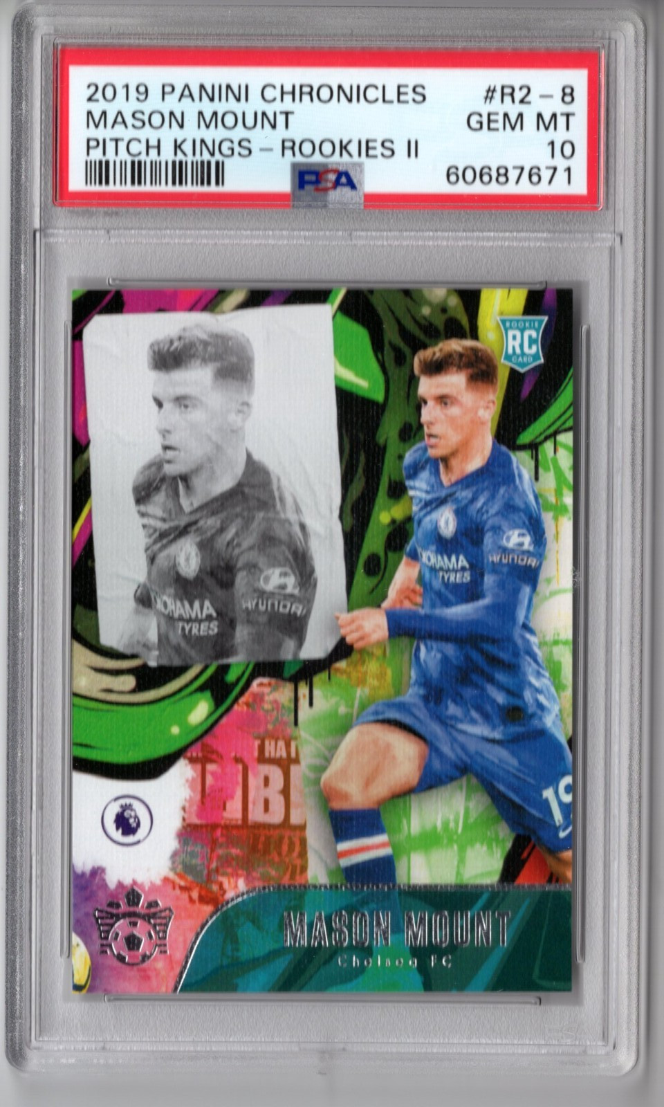 Mason Mount 2019 Chronicles Pitch King Rookie PSA 10 RC Manchester United R2-8 2