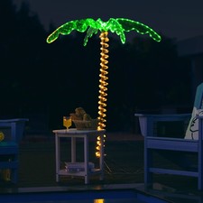 5 FT Tropical LED Rope Light Palm Tree Pre-Lit Artificial Palm Tree Decor