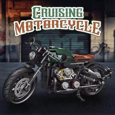 Neu 1:8 City Racing Motorrad Bausteine Sets Retro Racer Steine Geschenke UK.