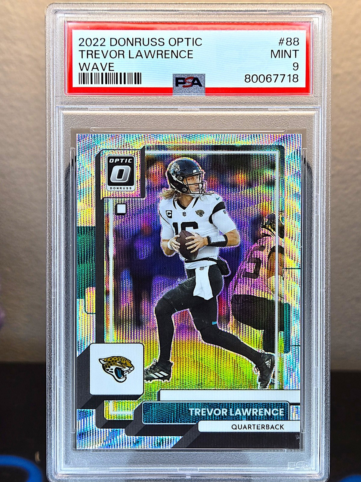 2022 Panini Donruss Optic #88 Trevor Lawrence Wave /300 PSA 9