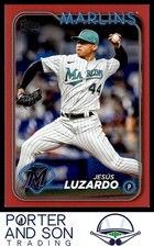 Jesús Luzardo 2024 Topps Japan Edition Red 3/5 #83 Miami Marlins Baseball Card