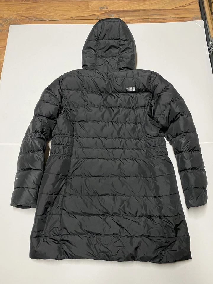 The North Face 550 Down Jacket Womens XL Long Black Parka Hooded - Image 2 of 4