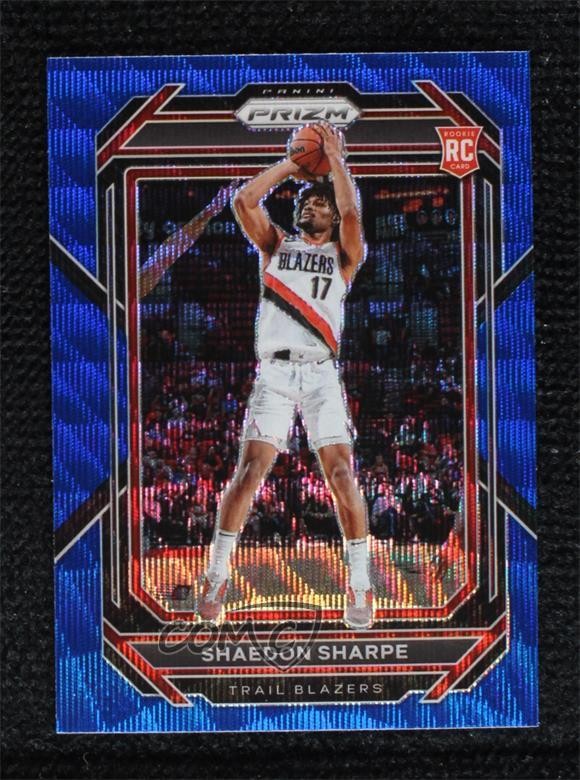 2022-23 Panini Prizm Blue Wave Prizm Shaedon Sharpe #250 g9t