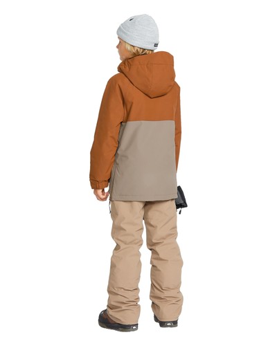 Volcom Sluff Insulated Pullover Kid's Winter Jacket, Caramel, Small - Picture 4 of 8