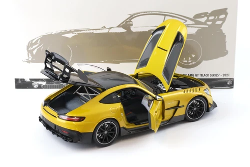 1:18 Minichamps Mercedes AMG GT Black Series 2021 Solarbeam Giallo - Imagen 4 de 5