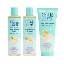 Childs Farm Baby Regime Bundle | Bubble Bath (250ml), Shampoo & Body Wash
