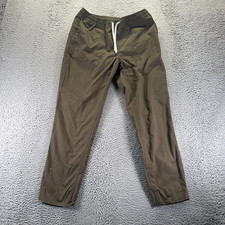 Vuori The Rise Shine Pant Mens M Brown Ripstop Cotton Straight Utility Workwear