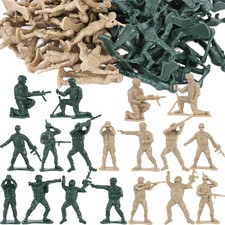 100PCS Army Men Toy Soldiers, Plastic Soldier Figures Green Yellow Army Men Play