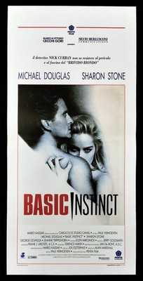 BASIC INSTINCT locandina poster Verhoeven Sharon Stone Michael Douglas Noir V97