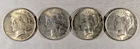 LOT OF 4 1922 P PEACE SILVER DOLLARS #75