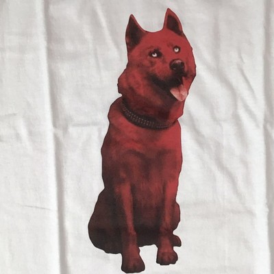 A Bathing Ape B NERD APE × N.E.R.D Red dog T-shirt pharrell White 