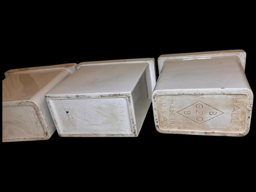 Lot Of 3 Antique Deco Parlor Diner Ice Cream Hall Porcelain Containers W/ Scoop - Picture 11 of 14