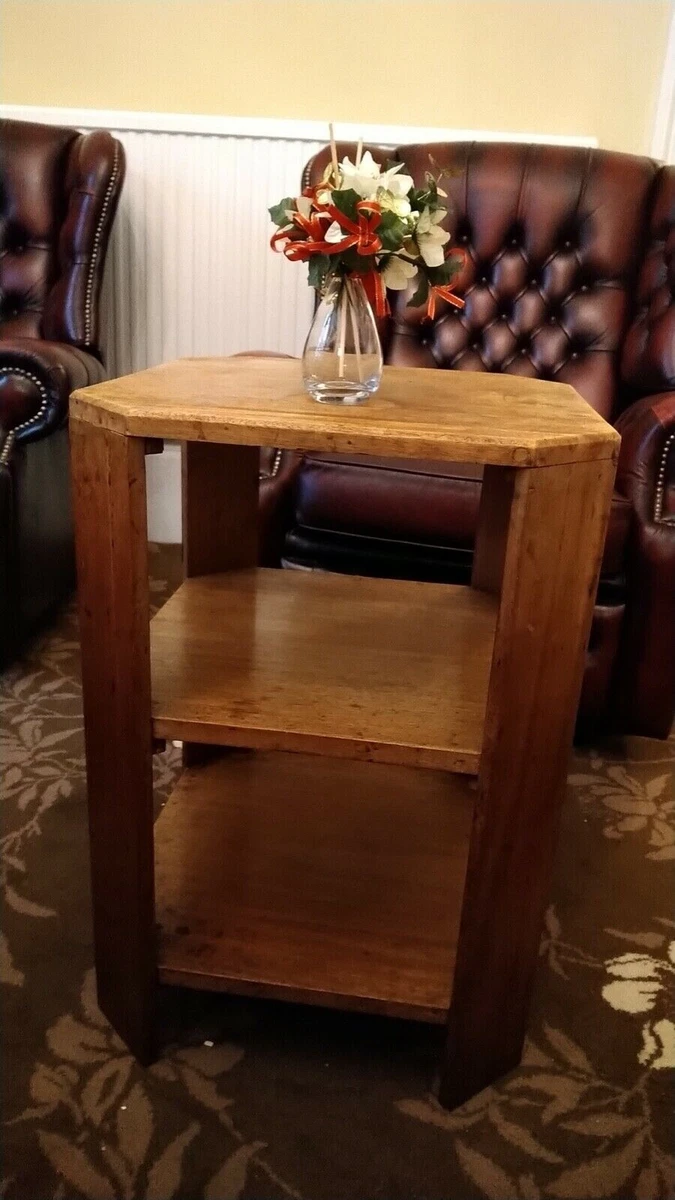 Vintage Art Deco Heals Octagonal Oak Coffee Book Table