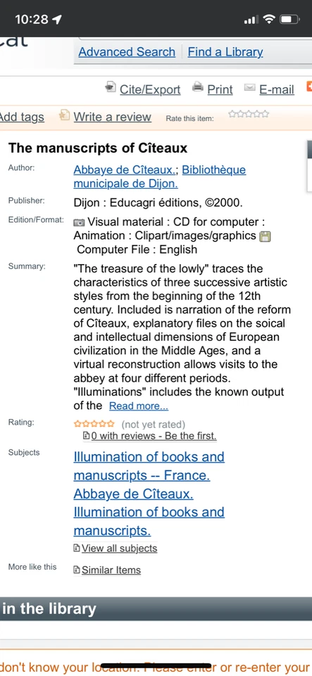 The Manuscripts of Citeaux - PC MAC CD-ROM Dijon 12th Century - New Old Stock - Image 3 of 3