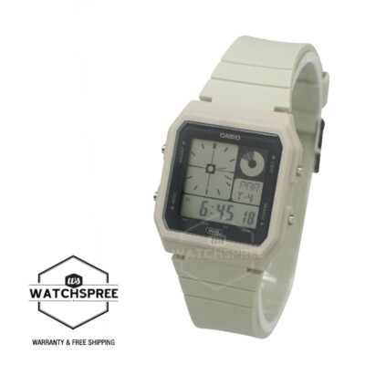 Casio Analog Digital Bio-Based Light Grey Resin Band Watch LF20W-8A LF-20W-8A