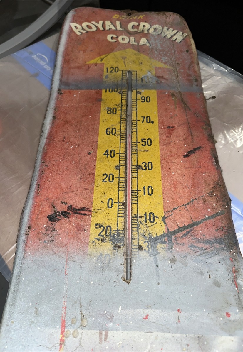 Vintage Original Royal Crown Cola Advertising Thermometer