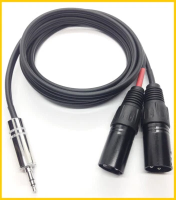 Mini jack de 3,5 mm a 2 x cable XLR macho en vers. Longitudes