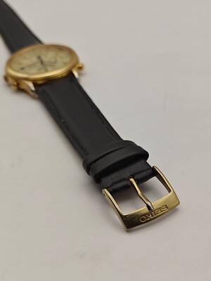 Rare!! Seiko World Timer Chronograph Gold Filled Quartz VTG 5T52