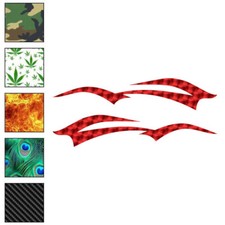 Pair Tribal Flame Pinstripe, Vinyl Decal Sticker, 40 Patterns  3 Sizes, 7475