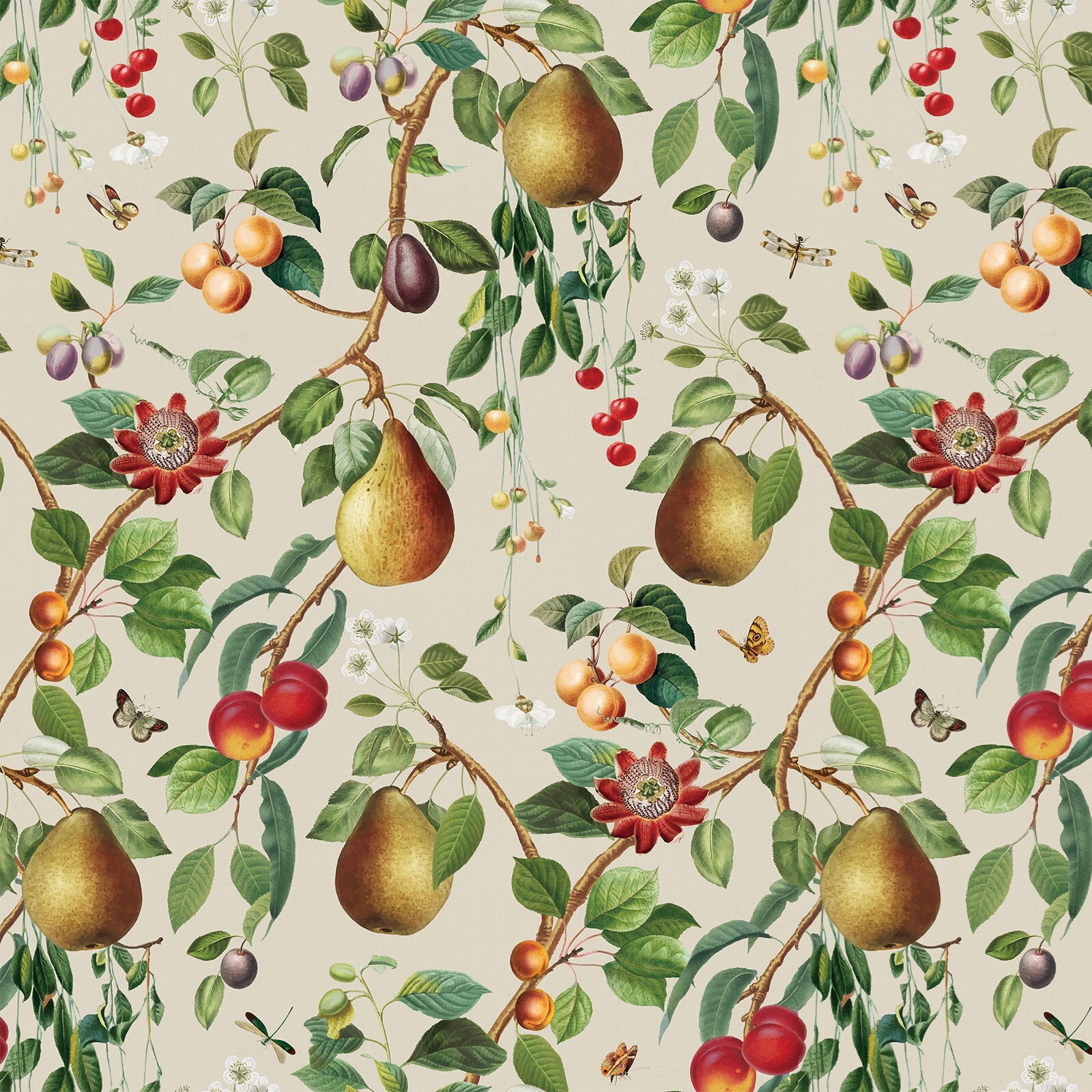 2PCS Jiffdiff Wallpaper Multicolor Fruit Sticker Peel and Stick Decal 17.3X120"