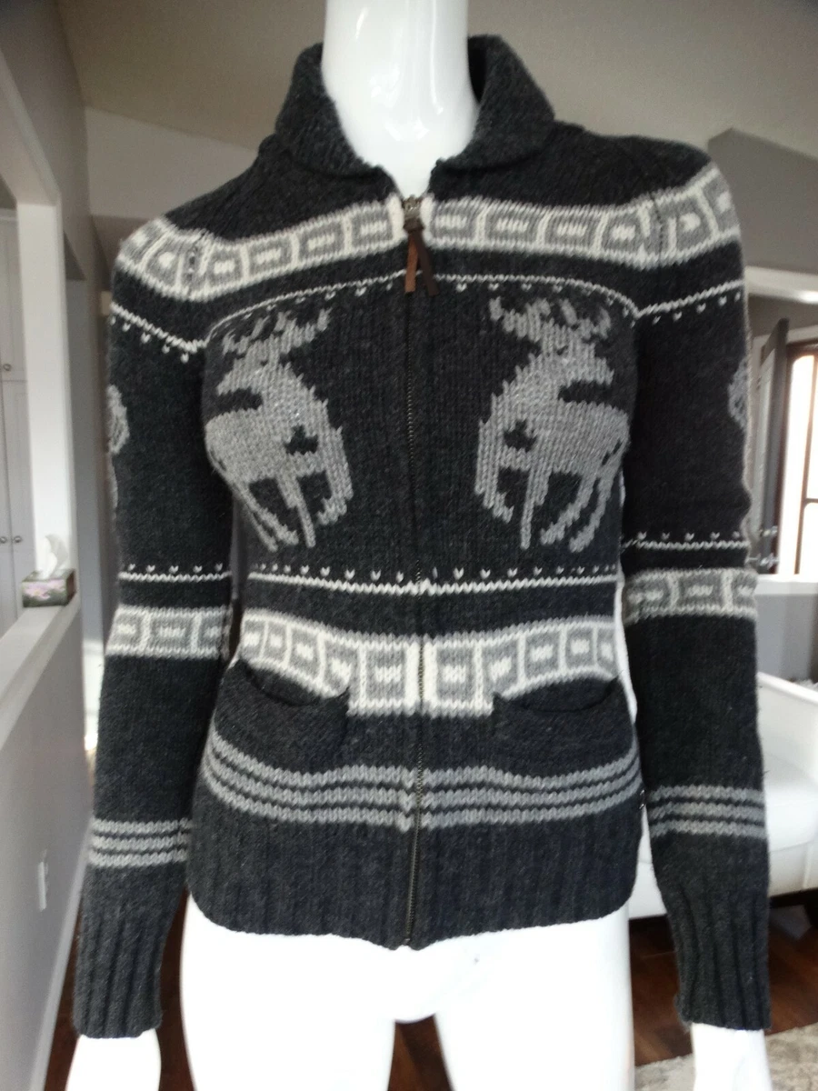 TNA ARITZIA SEA TO SKY REINDEER INTARSIA SWEATER XS