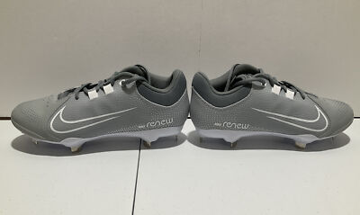 Nike Renew HyperDiamond 4 Pro Pure Platinum Wolf Gray 2022 Metal Cleats Size 8.5