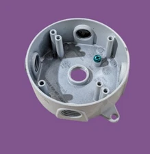 TayMac Lighting Weatherproof Round Box No Cover Aluminum 3/4" Wet Location