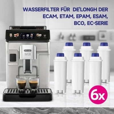KLADOL 6x Ersatz für DeLonghi Wasserfilter Für Magnifica Evo & S, Primadonna, Eletta