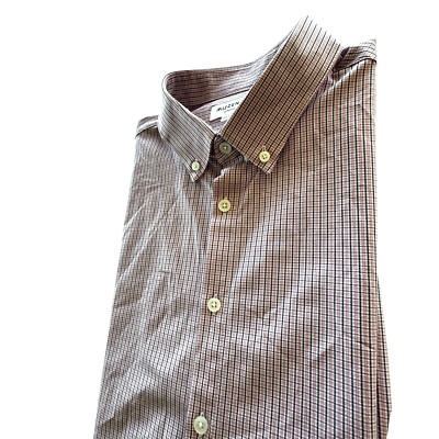 Mizzen+Main Performance Shirt Men's XXL Red Blue Check Stretch Comfort LS