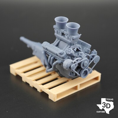 Tunnel Ram 440 RB model engine resin 3D printed 1:24-1:8 scale