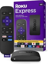 Roku Express | HD Roku Streaming Device with Standard Remote (No TV Controls)