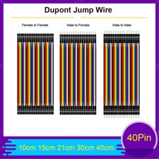 40Pin Dupont Jump Wire M-F M-M F-F Jumper Breadboard Cable Lead 10/15/21/30/40cm
