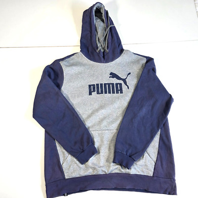 Puma Herren Hoodie blau - Spellout Logo Pullover Hoody - Größe XL