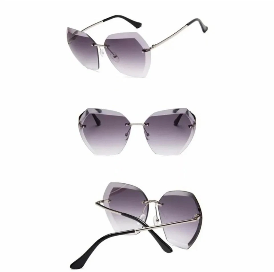 Rimless Gradient Matte Designed Sunglasses - Image 4 of 4