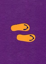 FLIP FLOPS die cuts scrapbook cards