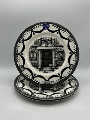 Royal Stafford Halloween Haunted House Dinner Plates  Lot Of 2 *BRAND NEW*