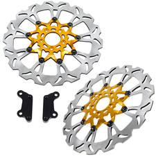 Left Right Gold 14 Big Front Brake Rotor Wcaliper Adapter For Harley Fxlrsst Left Right Gold 14 Big Front Brake Rotor Wcaliper Adapter For Harley Fxlrsst